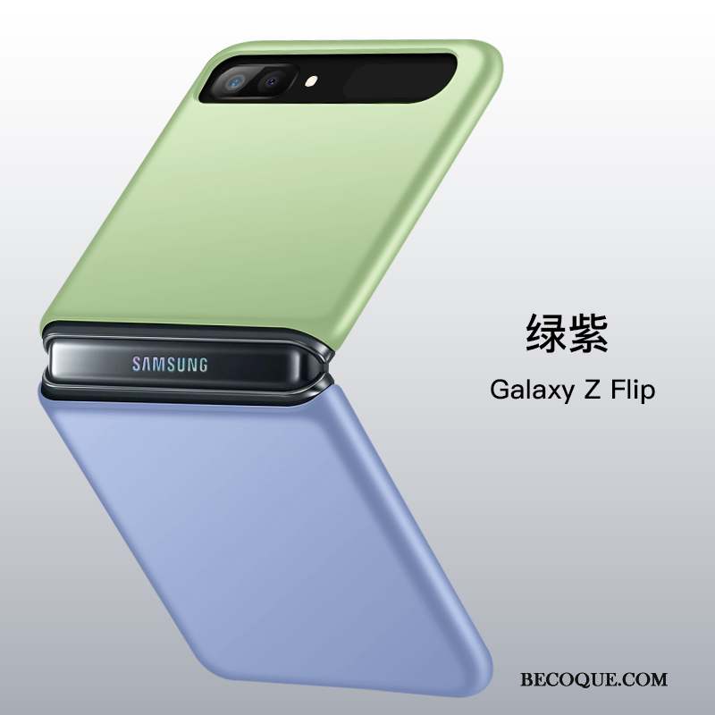 Samsung Z Flip Tout Compris Incassable Violet Vert Plier Coque De Téléphone