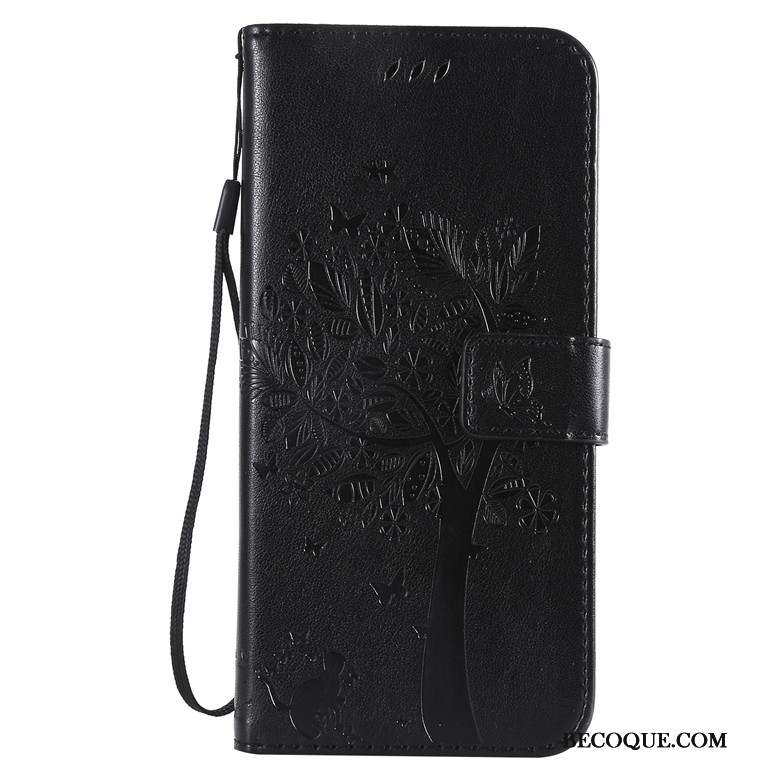 Sony Xperia 1 Ii Coque De Téléphone Incassable Clamshell Noir Fluide Doux Étui En Cuir