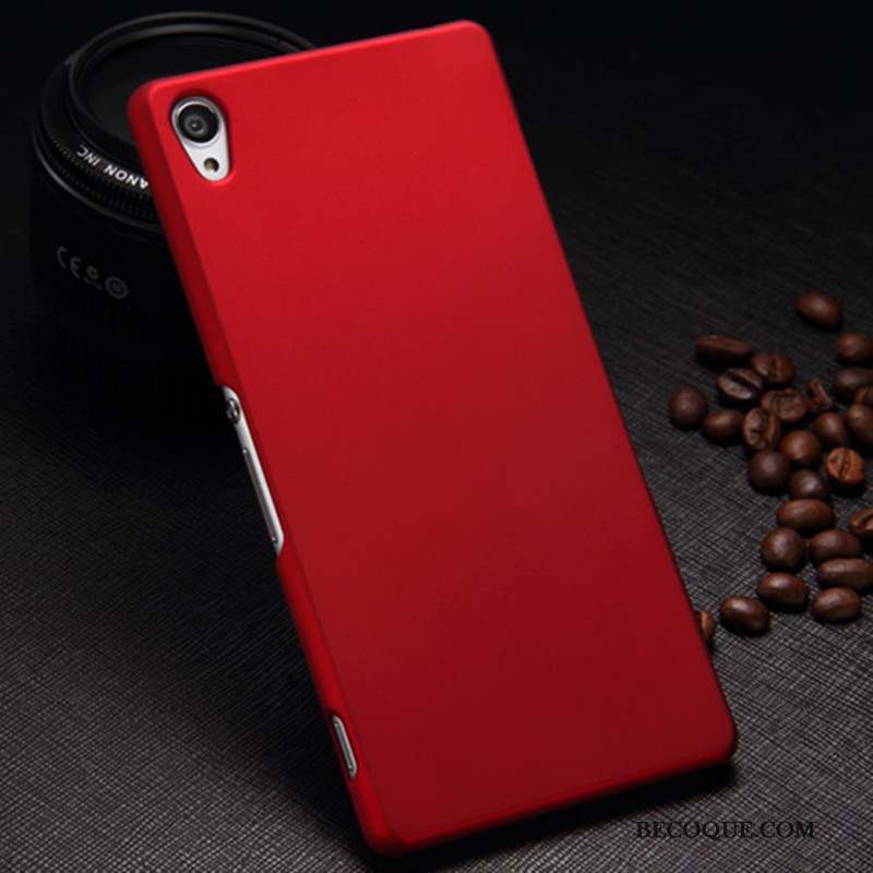 Sony Xperia Z5 Rouge Coque De Téléphone Difficile Délavé En Daim Étui Protection
