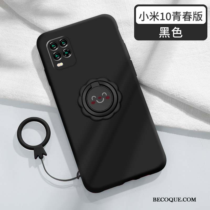 Xiaomi Mi 10 Lite Coque De Téléphone Net Rouge Tout Compris Protection Silicone Noir