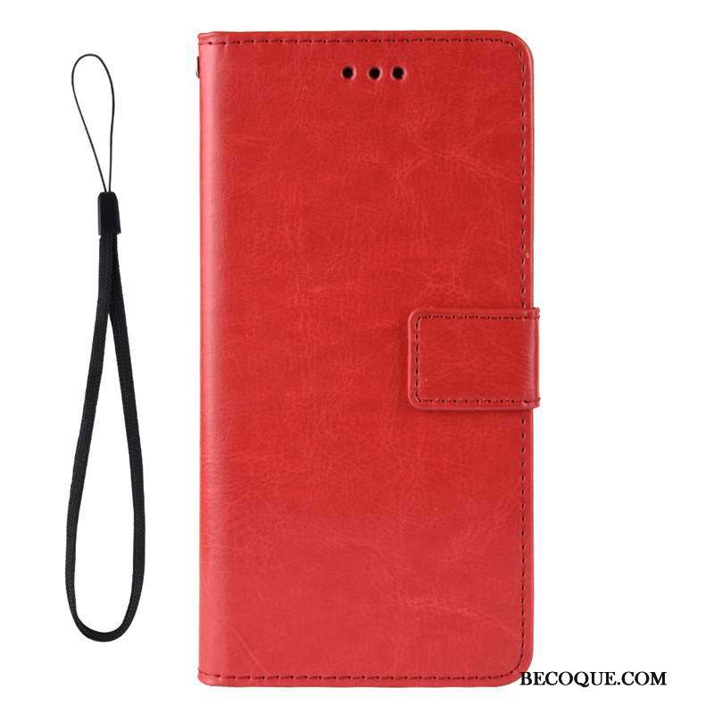 Xiaomi Mi Note 10 Lite Téléphone Portable Housse Rouge Couleur Unie Ornements Suspendus Coque De Téléphone