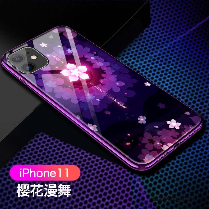 iPhone 11 Luxe Très Mince Coque De Téléphone Violet Tendance Transparent