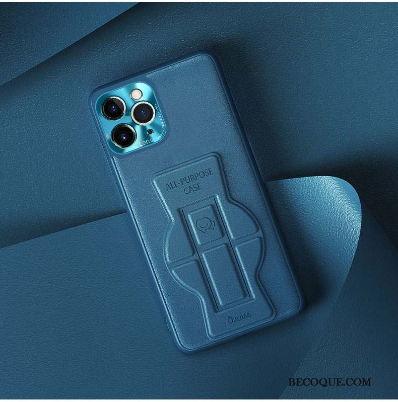 iPhone 12 Pro Max Coque Nouveau Incassable Tout Compris Bleu Couleur Unie Protection