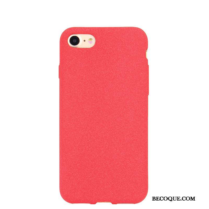iPhone 6/6s Coque Silicone Couleur Unie Incassable Simple Fluide Doux Rouge