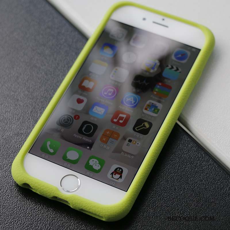 iPhone 6/6s Coque Étui Silicone Fluide Doux Vert Téléphone Portable Incassable