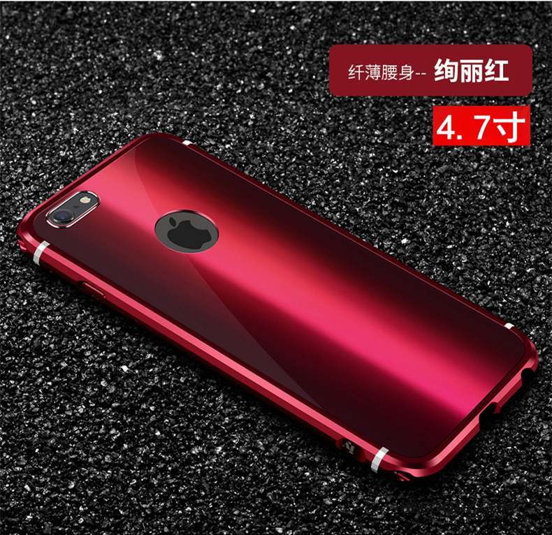 iPhone 6/6s Plus Rouge Luxe Incassable Coque De Téléphone Métal Nouveau