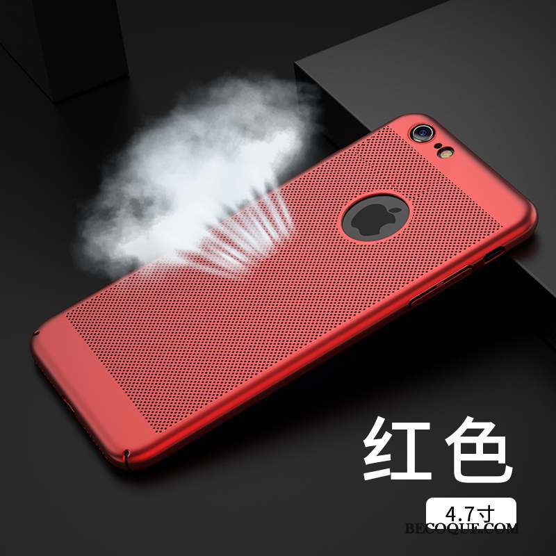 iPhone 6/6s Plus Très Mince Délavé En Daim Coque De Téléphone Refroidissement Étui Rouge