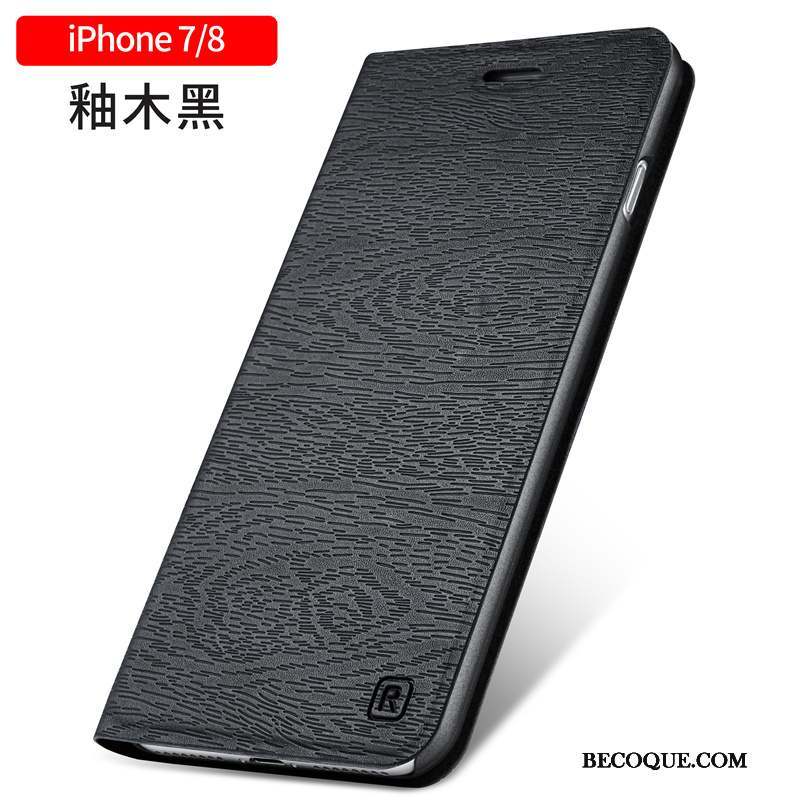 iPhone 7 Coque Noir Clamshell Protection Incassable Tendance Étui