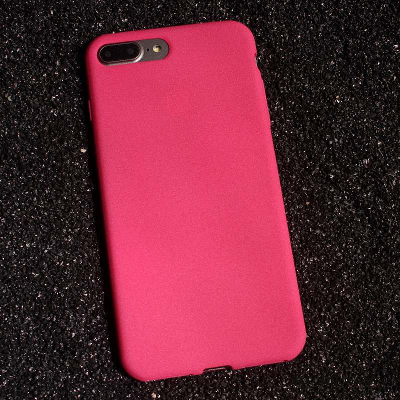 iPhone 7 Plus Tendance Simple Rouge Coque Tout Compris Silicone