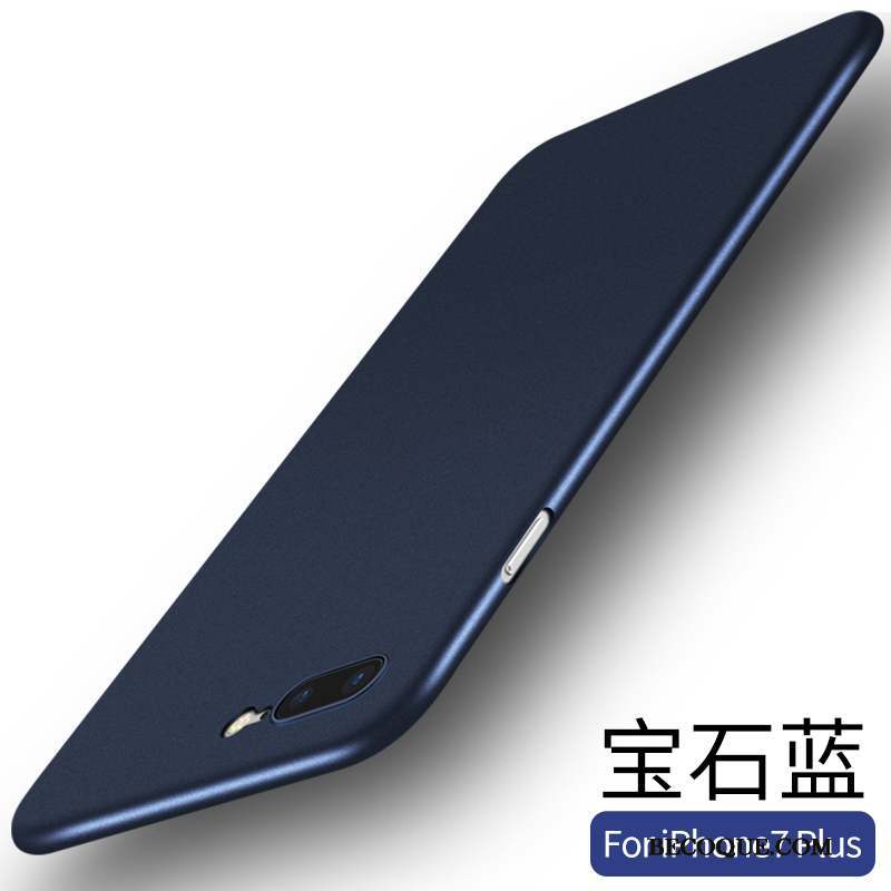 iPhone 7 Plus Étui Bleu Délavé En Daim Coque De Téléphone Difficile Très Mince