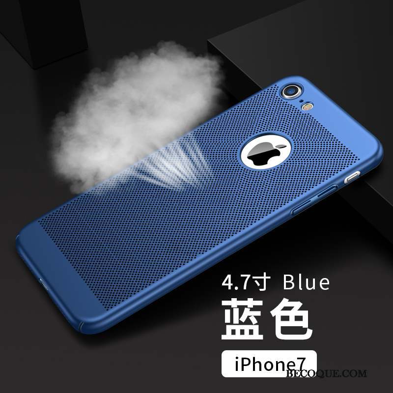 iPhone 7 Étui Nouveau Très Mince Coque De Téléphone Délavé En Daim Bleu