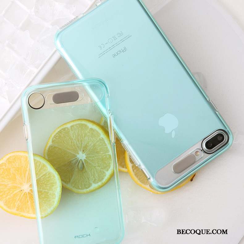 iPhone 8 Bleu Difficile Coque Étui Cool Transparent