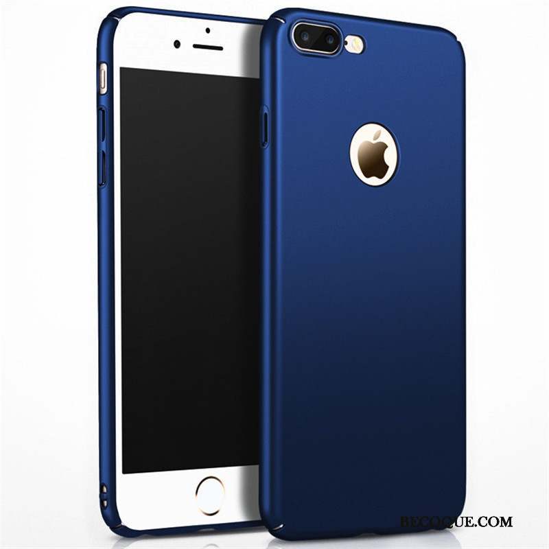 iPhone 8 Coque De Téléphone Étui Délavé En Daim Protection Téléphone Portable Bleu