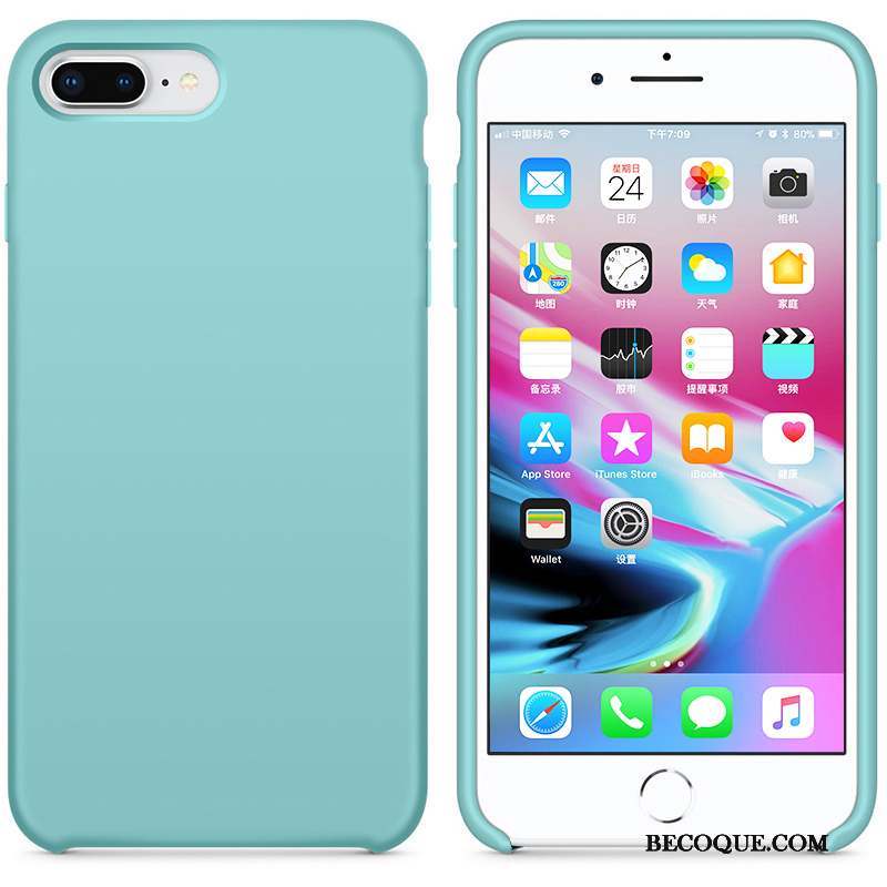 iPhone 8 Plus Incassable Étui Nouveau Coque De Téléphone Vert Fluide Doux