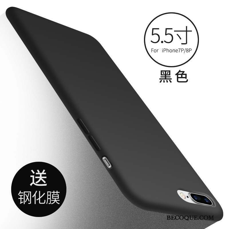iPhone 8 Plus Étui Coque De Téléphone Noir Incassable Nouveau Silicone