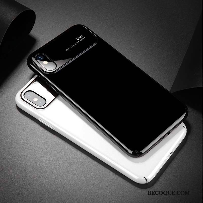 iPhone X Coque Nouveau Étui Tendance Miroir Noir Incassable
