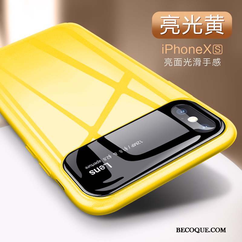 iPhone Xs Coque De Téléphone Très Mince Difficile Tout Compris Protection Jaune