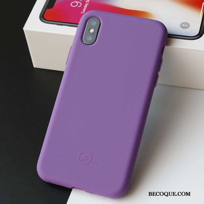iPhone Xs Coque Tout Compris Tissu Antidérapant Téléphone Portable Silicone Multicolore