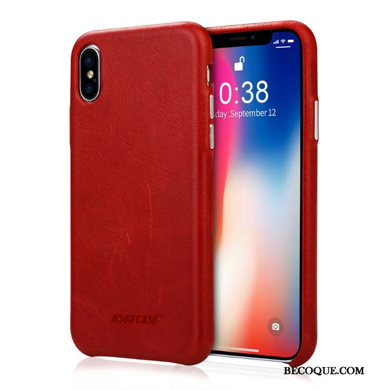 coque iphone xs max cuir veritable