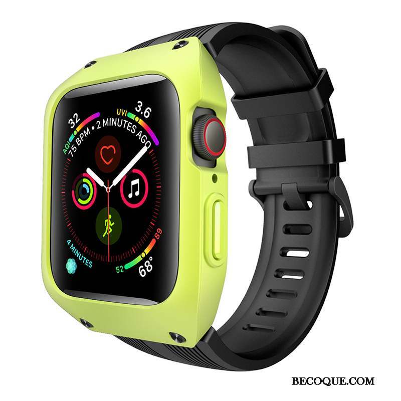 Apple Watch Series 1 Coque Accessoires Vert Étui Noir Silicone