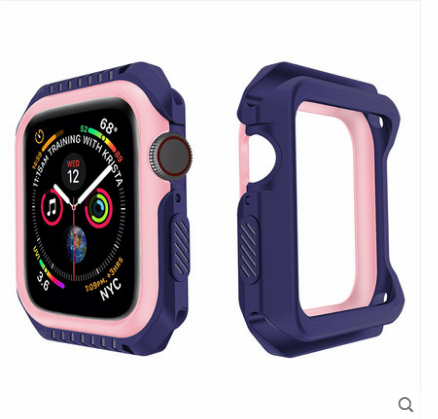 Apple Watch Series 1 Coque Incassable Protection Border Bleu Silicone