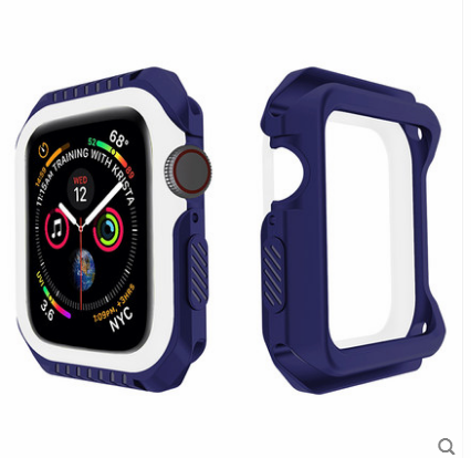Apple Watch Series 1 Coque Incassable Protection Border Bleu Silicone