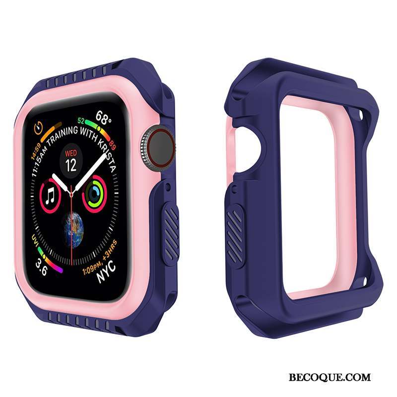 Apple Watch Series 1 Coque Protection Jaune Fluide Doux Étui Noir Silicone