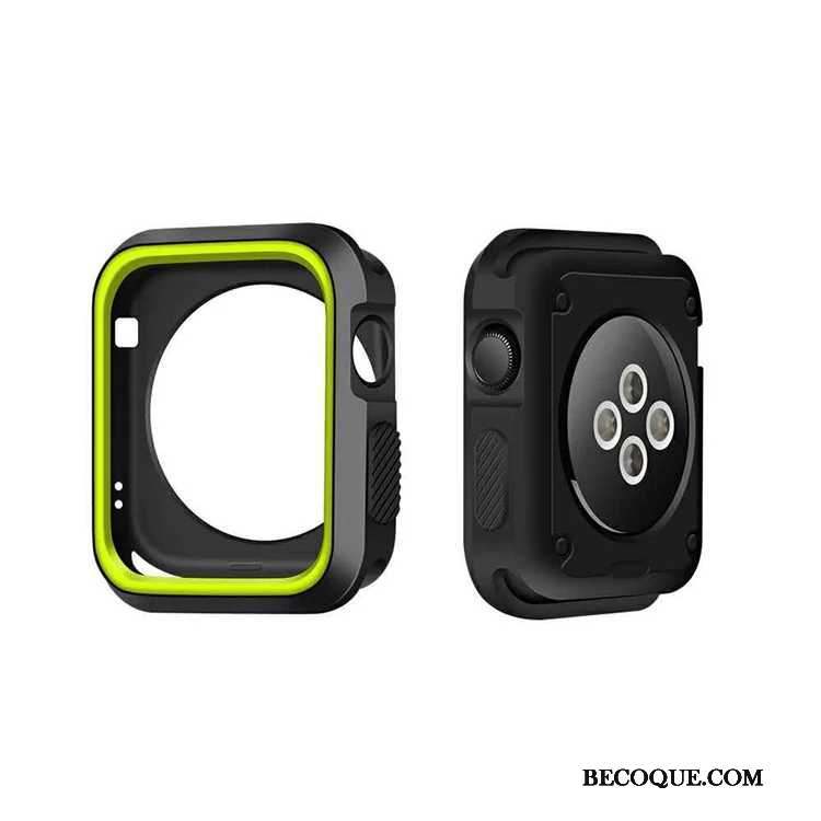 Apple Watch Series 3 Coque Noir Fluide Doux Étui