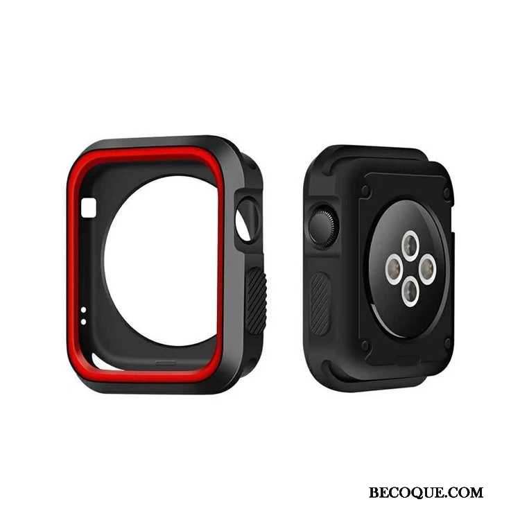 Apple Watch Series 3 Coque Noir Fluide Doux Étui