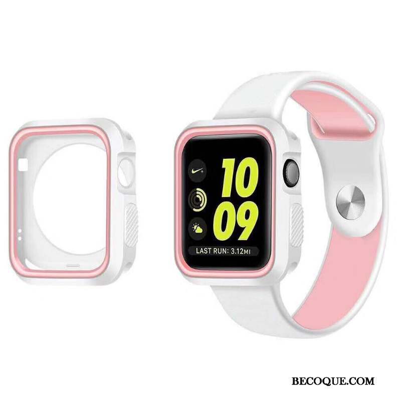 Apple Watch Series 3 Coque Noir Fluide Doux Étui