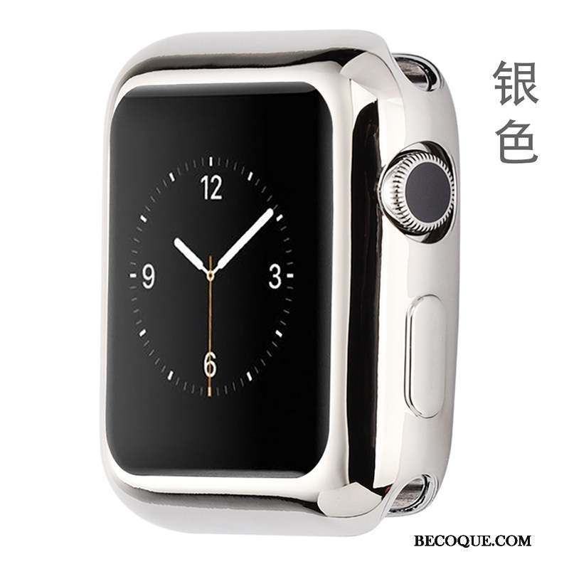 Apple Watch Series 3 Placage Tout Compris Silicone Coque Fluide Doux Noir
