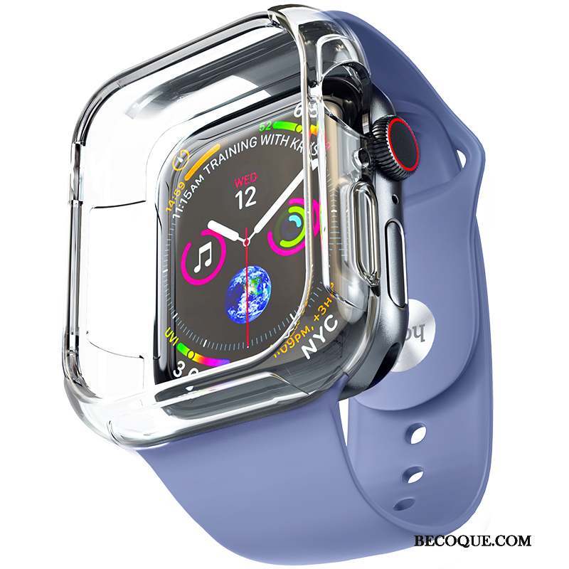 Apple Watch Series 4 Coque Placage Fluide Doux Tendance Silicone Étui Accessoires