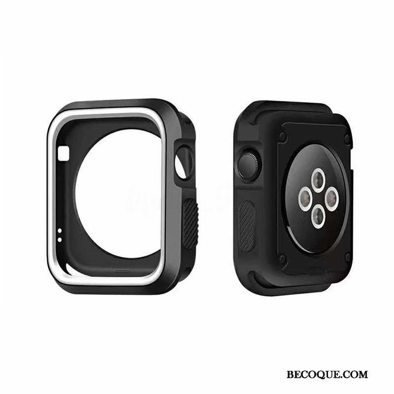 Apple Watch Series 4 Coque Silicone Protection Incassable Étui Border Vert