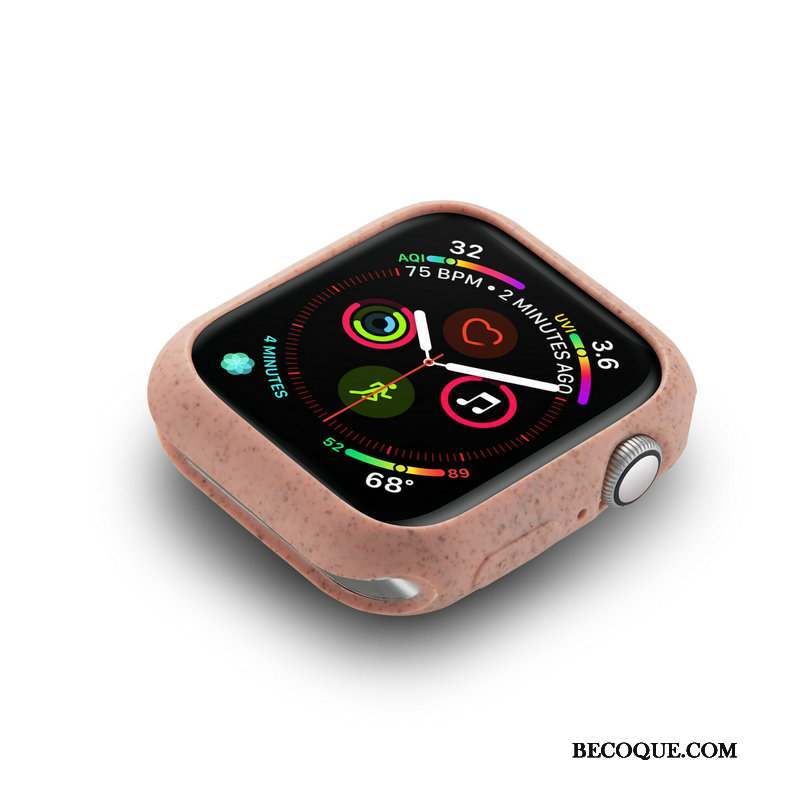 Apple Watch Series 4 Dragon Fluide Doux Coque Rose Délavé En Daim Protection