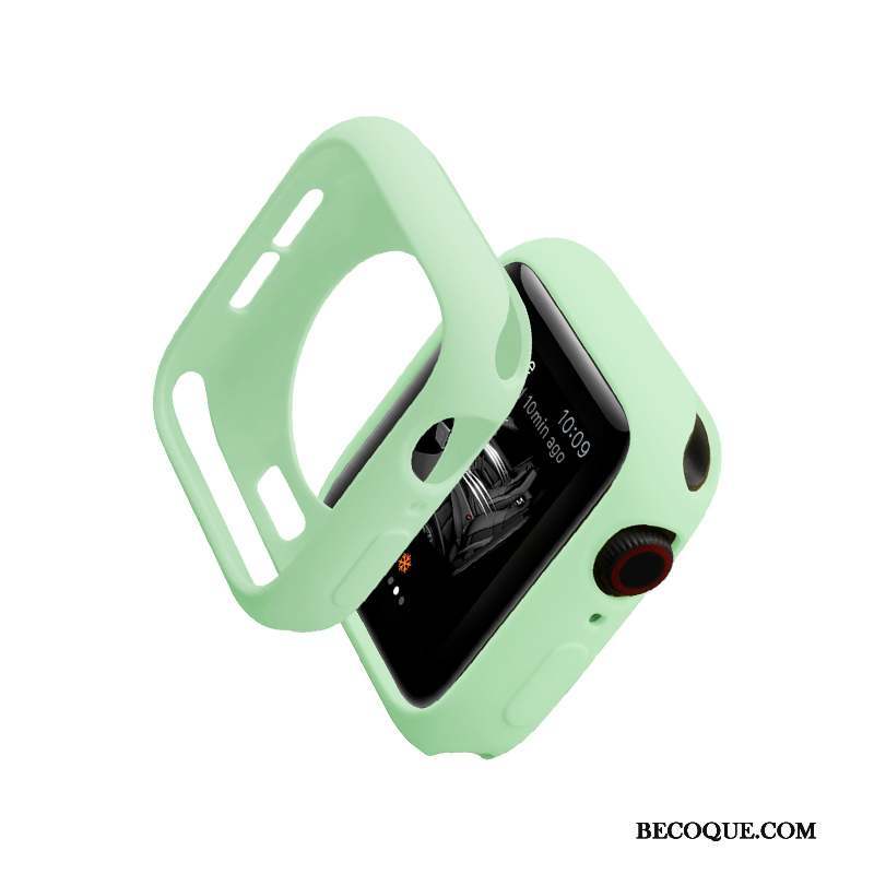 Apple Watch Series 4 Marque De Tendance Vert Coque Étui Protection Silicone