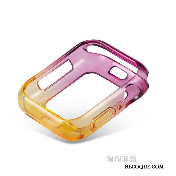 Apple Watch Series 4 Protection Coque Bicolore Fluide Doux Incassable Violet