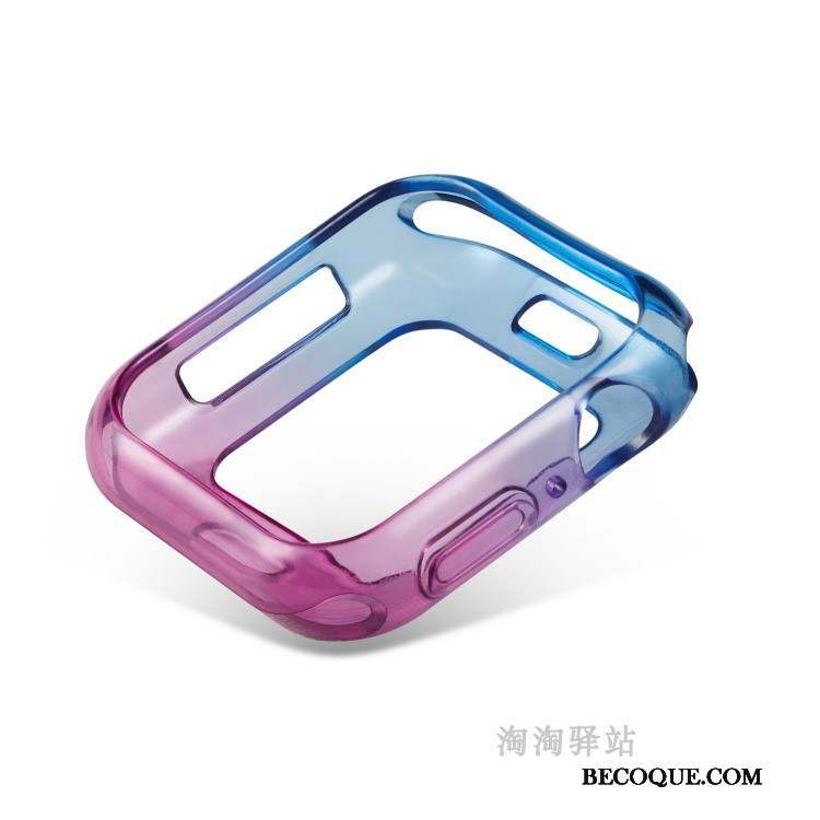 Apple Watch Series 4 Protection Coque Bicolore Fluide Doux Incassable Violet