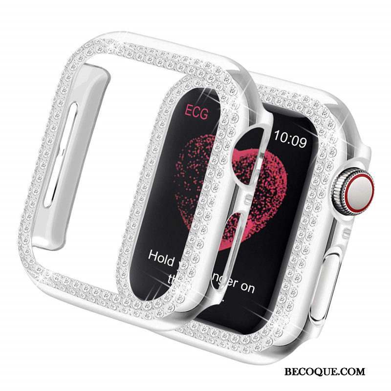 Apple Watch Series 5 Border Placage Incruster Strass Coque Tendance Légères