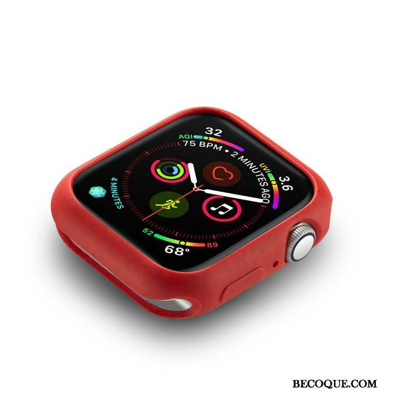 Apple Watch Series 5 Coque Rose Délavé En Daim Dragon Protection Fluide Doux