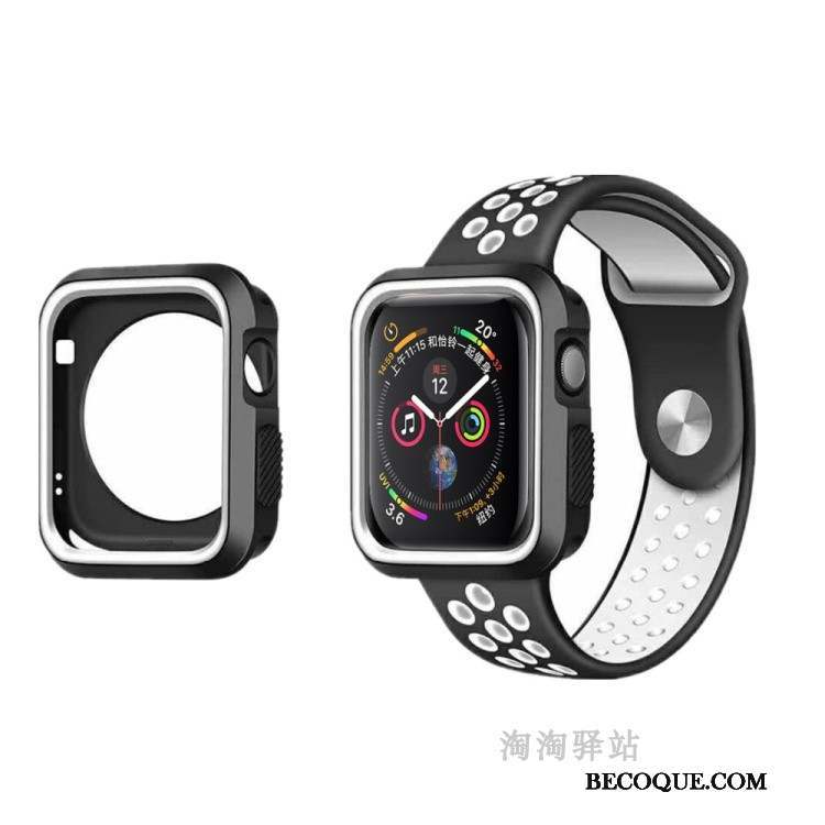 Apple Watch Series 5 Coque Silicone Fluide Doux Étui Respirant Rouge