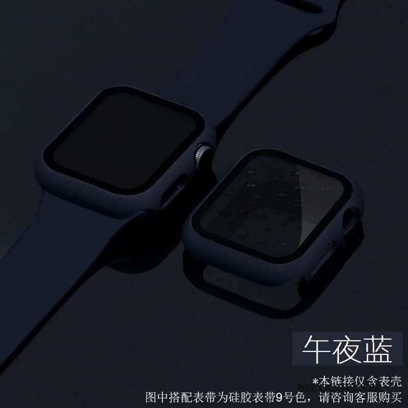 Apple Watch Series 5 Coque Étui Très Mince Tempérer Tout Compris Membrane Bleu