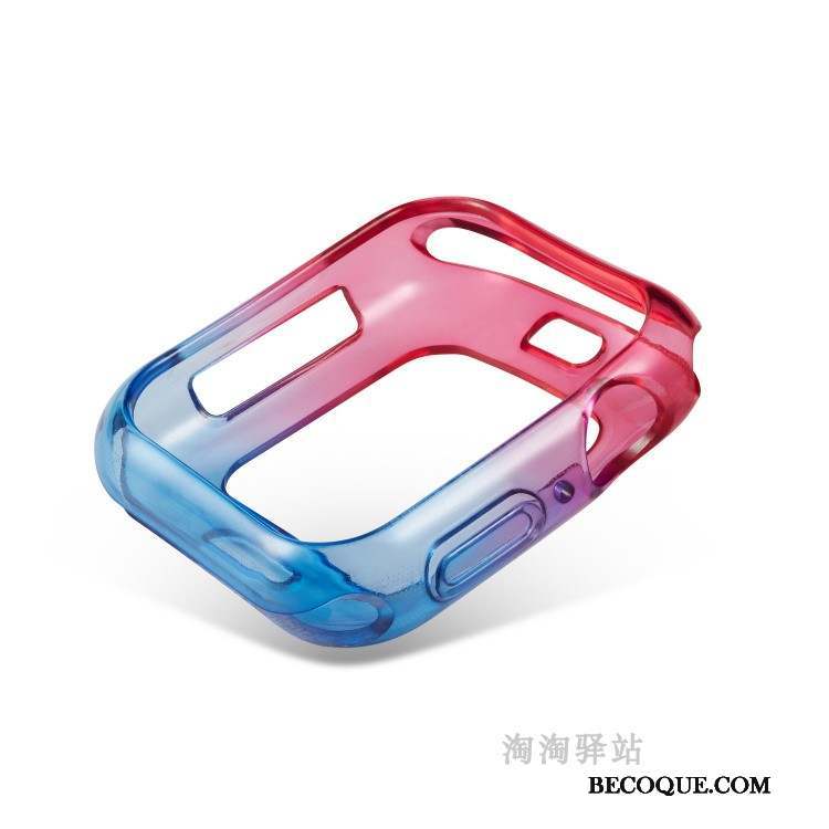 Apple Watch Series 5 Fluide Doux Protection Silicone Incassable Coque Bicolore