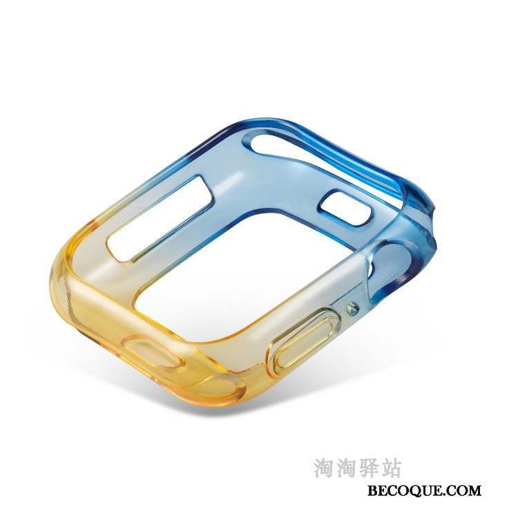 Apple Watch Series 5 Fluide Doux Protection Silicone Incassable Coque Bicolore