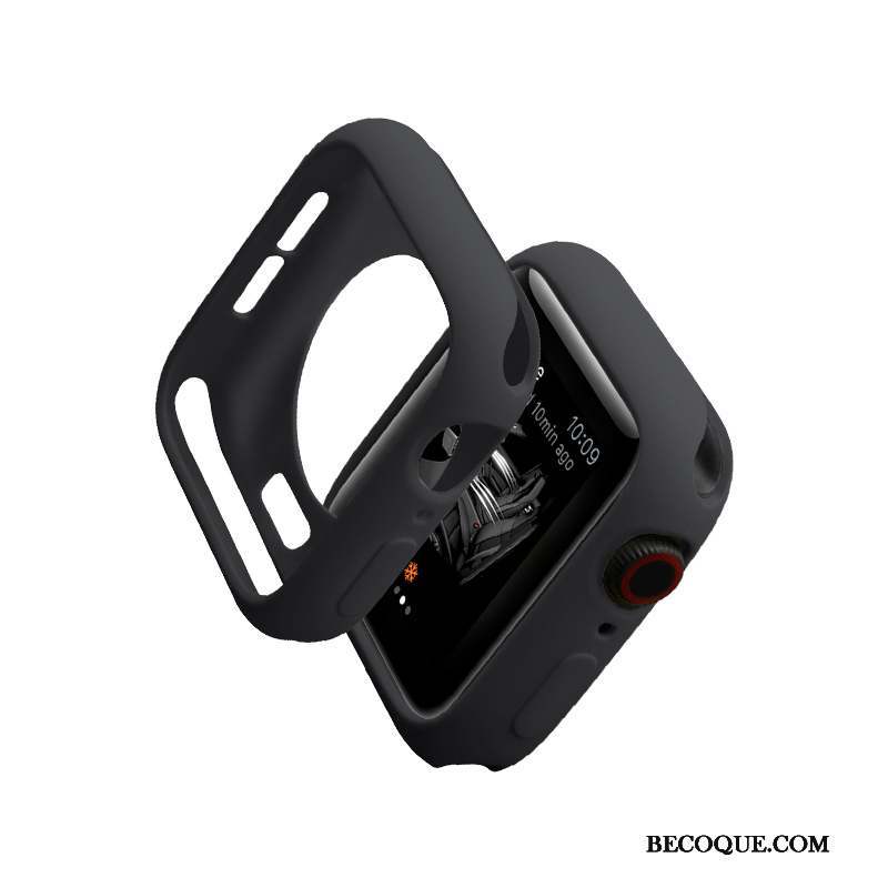 Apple Watch Series 5 Noir Étui Marque De Tendance Très Mince Coque Silicone