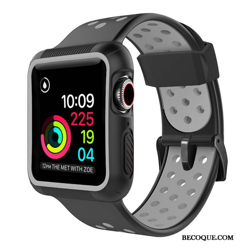 Apple Watch Series 5 Sport Silicone Coque Rouge Protection