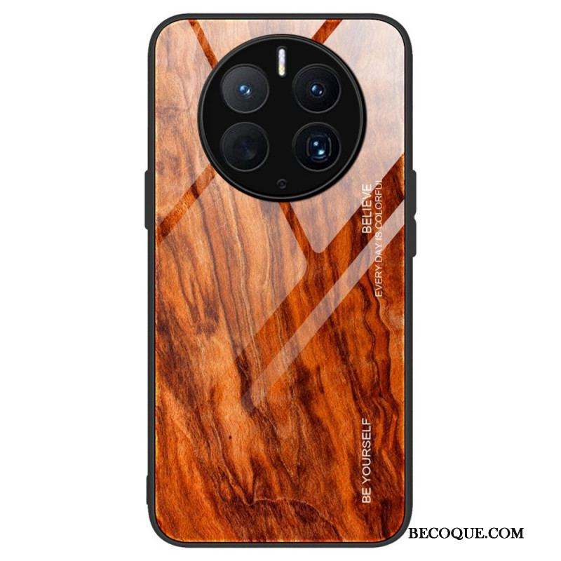 Coque Huawei Mate 50 Pro Verre Trempé Design Bois