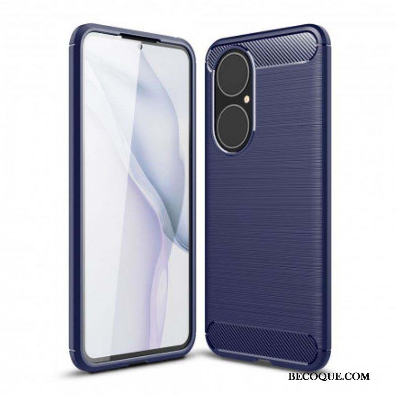 Coque Huawei P50 Fibre Carbone Brossée