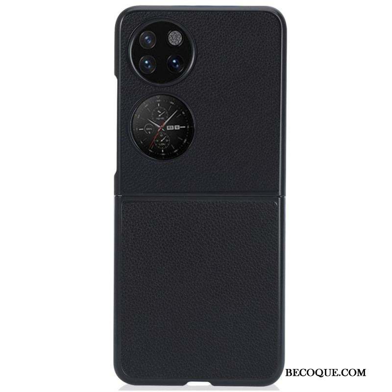 Coque Huawei P50 Pocket Effet Cuir Litchi