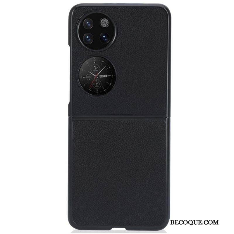 Coque Huawei P50 Pocket Effet Cuir Litchi