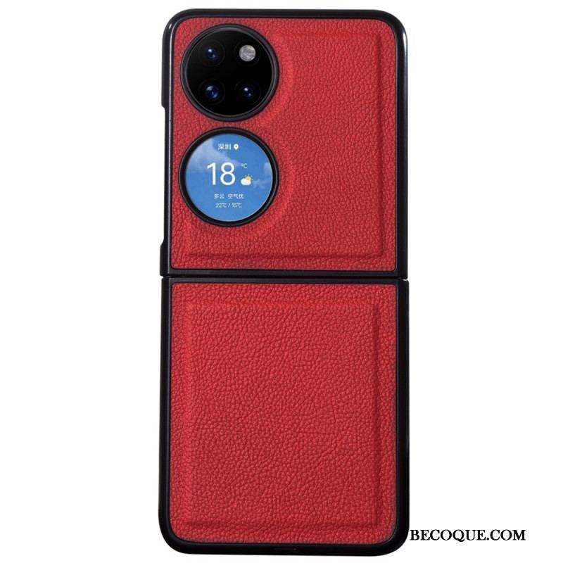 Coque Huawei P50 Pocket Véritable Cuir Design